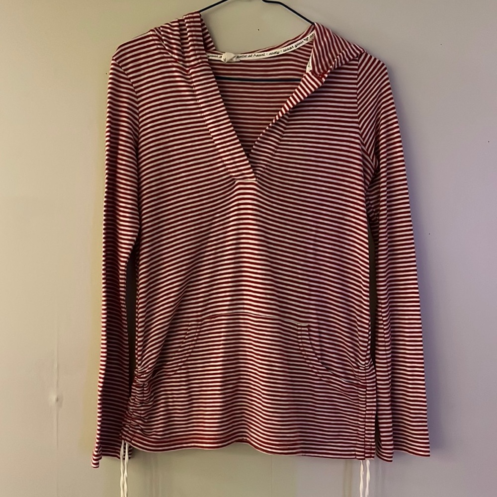 ROXY red and white striped hoodie
